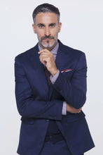 Load image into Gallery viewer, Abito occhio di pernice navy regular