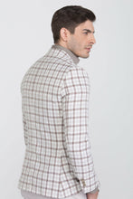 Load image into Gallery viewer, Giacca quadro tartan medio ecru