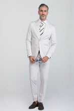 Load image into Gallery viewer, Pantalone gabardina gesso