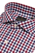 Load image into Gallery viewer, Camicia quadretto bicolore bordeaux slim
