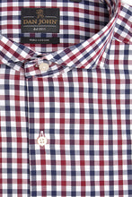 Load image into Gallery viewer, Camicia quadretto bicolore bordeaux slim
