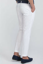 Load image into Gallery viewer, Pantalone a trama diagonale bianco
