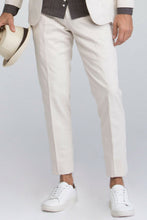 Load image into Gallery viewer, Pantalone quadro fiammato ecru
