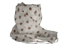 Load image into Gallery viewer, Sciarpa fantasia pois beige
