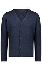 Load image into Gallery viewer, Cardigan basic blu melange
