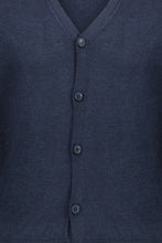 Load image into Gallery viewer, Cardigan basic blu melange
