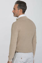 Load image into Gallery viewer, Maglia delavè full zip beige

