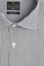 Load image into Gallery viewer, Camicia a righe nera slim
