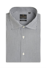Load image into Gallery viewer, Camicia a righe nera slim

