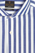 Load image into Gallery viewer, Camicia a riga larga blu
