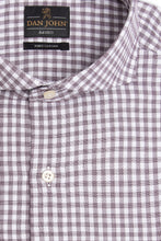 Load image into Gallery viewer, Camicia macro vichy marrone slim
