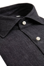Load image into Gallery viewer, Camicia denim antracite slim
