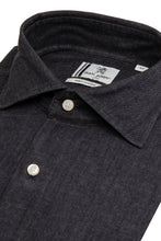 Load image into Gallery viewer, Camicia denim antracite slim
