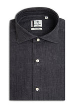 Load image into Gallery viewer, Camicia denim antracite slim
