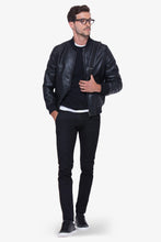 Load image into Gallery viewer, Bomber ecopelle nero
