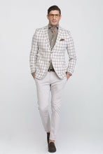 Load image into Gallery viewer, Giacca quadro tartan medio ecru
