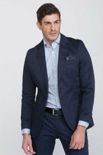 Load image into Gallery viewer, Giacca tinta unita gabardina navy
