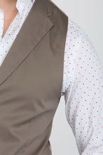 Load image into Gallery viewer, Gilet gabardina tortora
