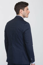 Load image into Gallery viewer, Giacca tinta unita gabardina navy
