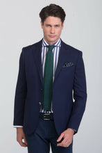 Load image into Gallery viewer, Giacca jersey strutturata blu
