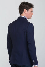 Load image into Gallery viewer, Giacca jersey strutturata blu
